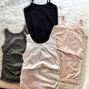 Lot of 4 maternity tank tops